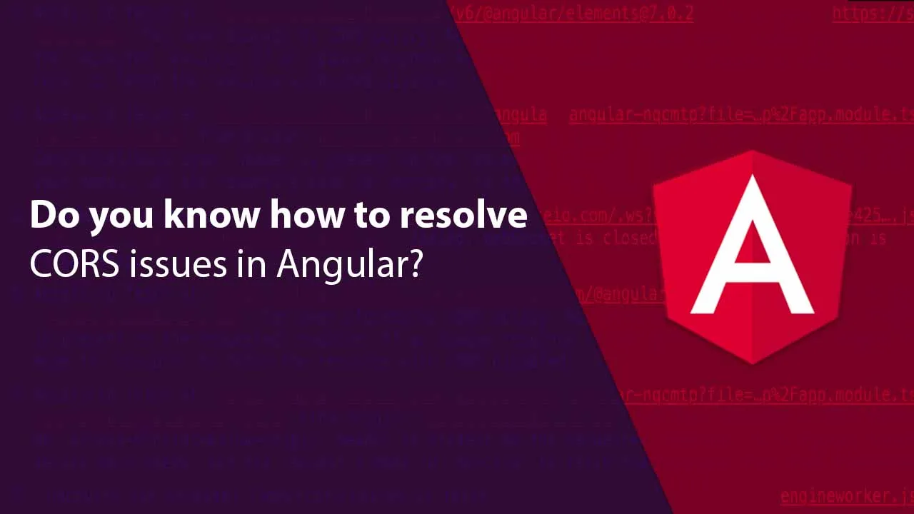 Do You Know How to Resolve CORS Issues in Angular ?