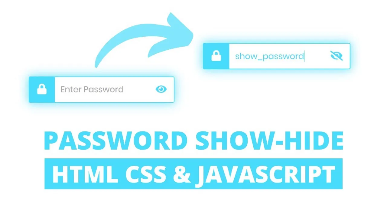 HTML / CSS / JavaScript Password Show And Hide