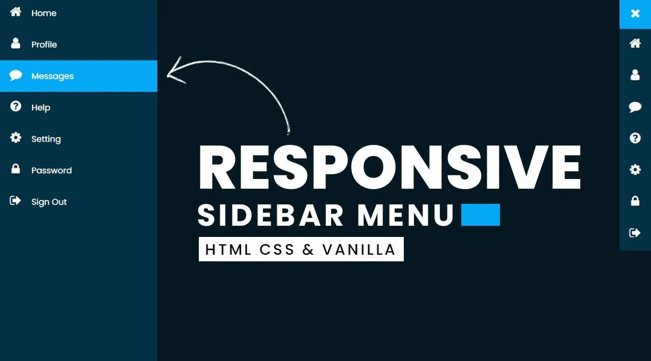 How to Design a Modern Sidebar Menu using HTML and CSS?