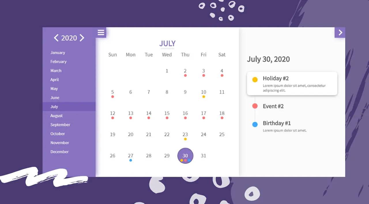 React Event Calendar Example Coverletterpedia