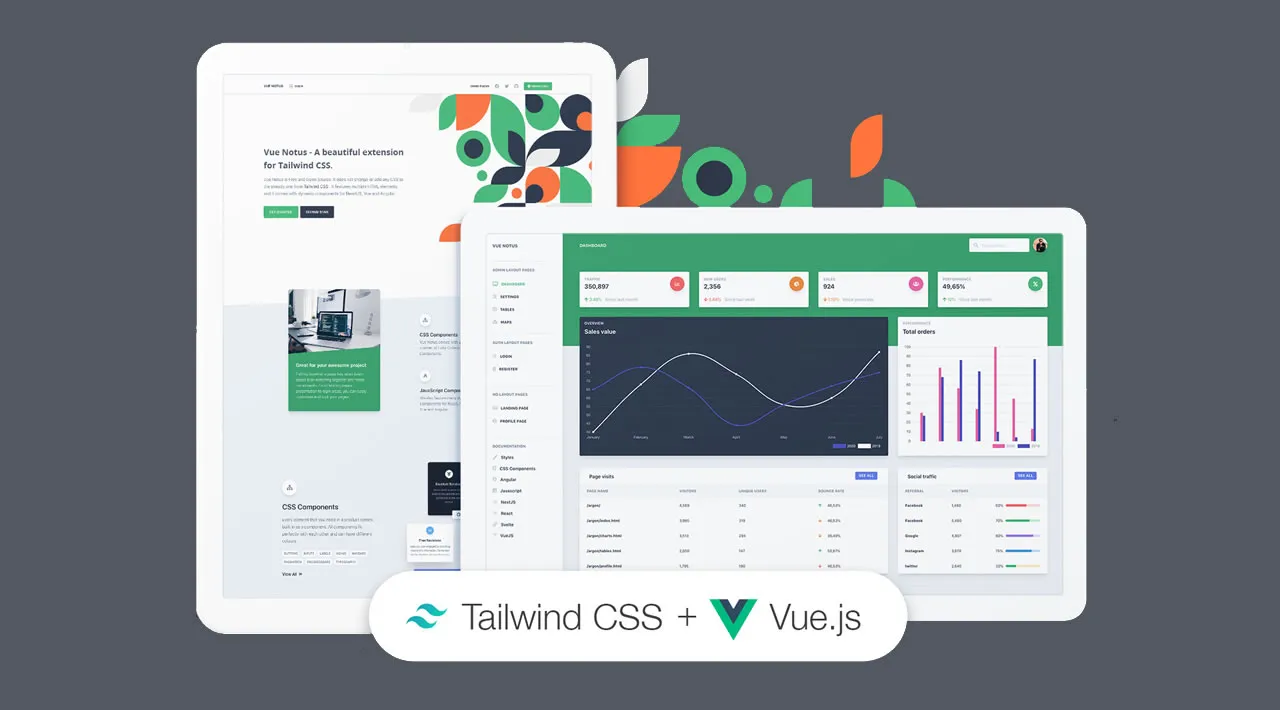 Vue Notus - A Beautiful UI Kit and Admin for Tailwind CSS and VueJS 