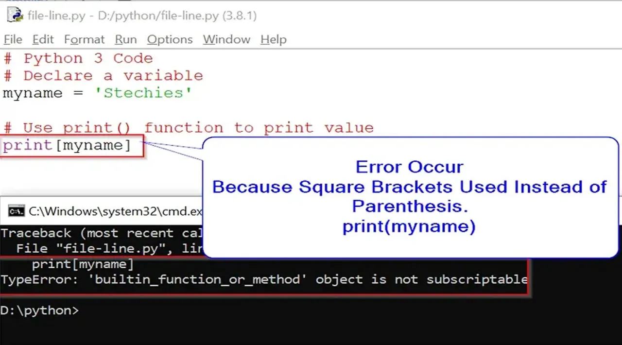 Function' Object Is Not Subscriptable - Python Error