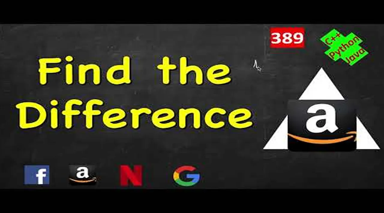 find-the-difference-in-python