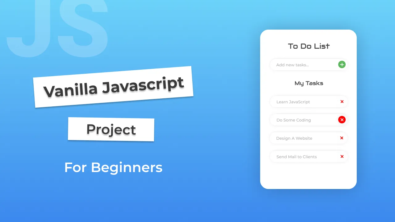 Let's code a javascript to-do list app together!