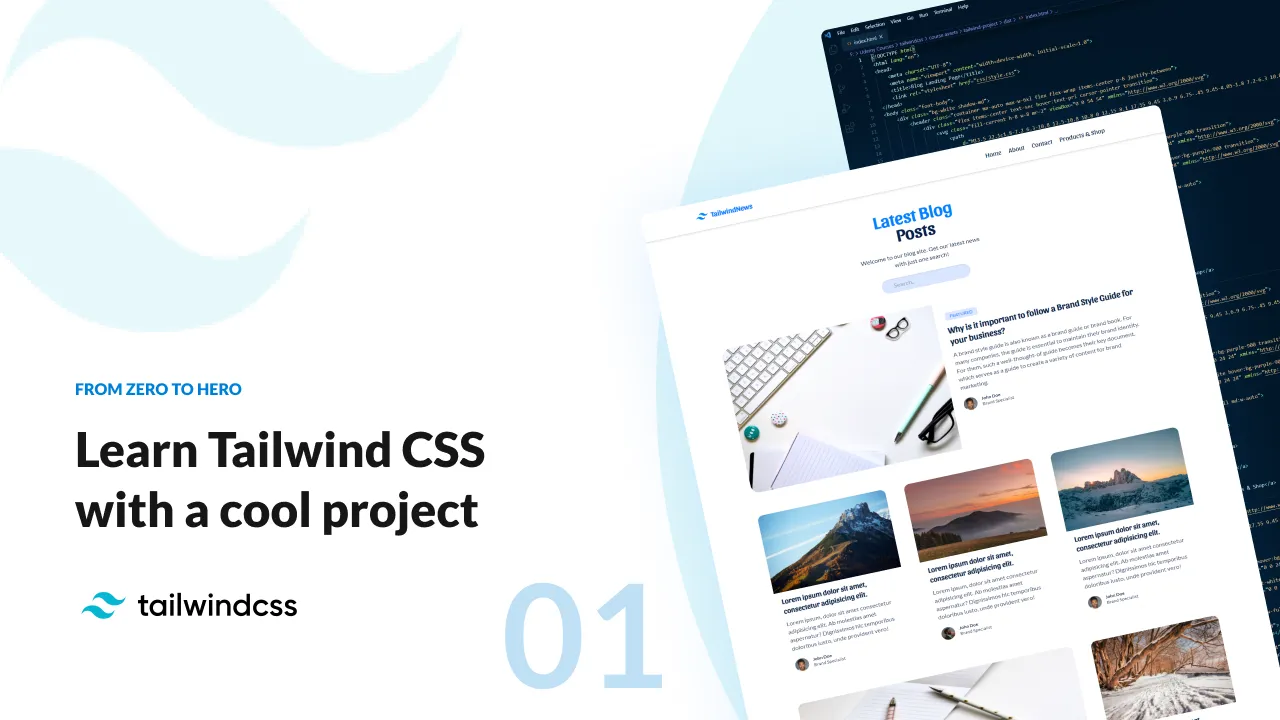 Tailwind CSS Tutorial for Beginners - Learn Tailwind CSS with Just One Cool Project!