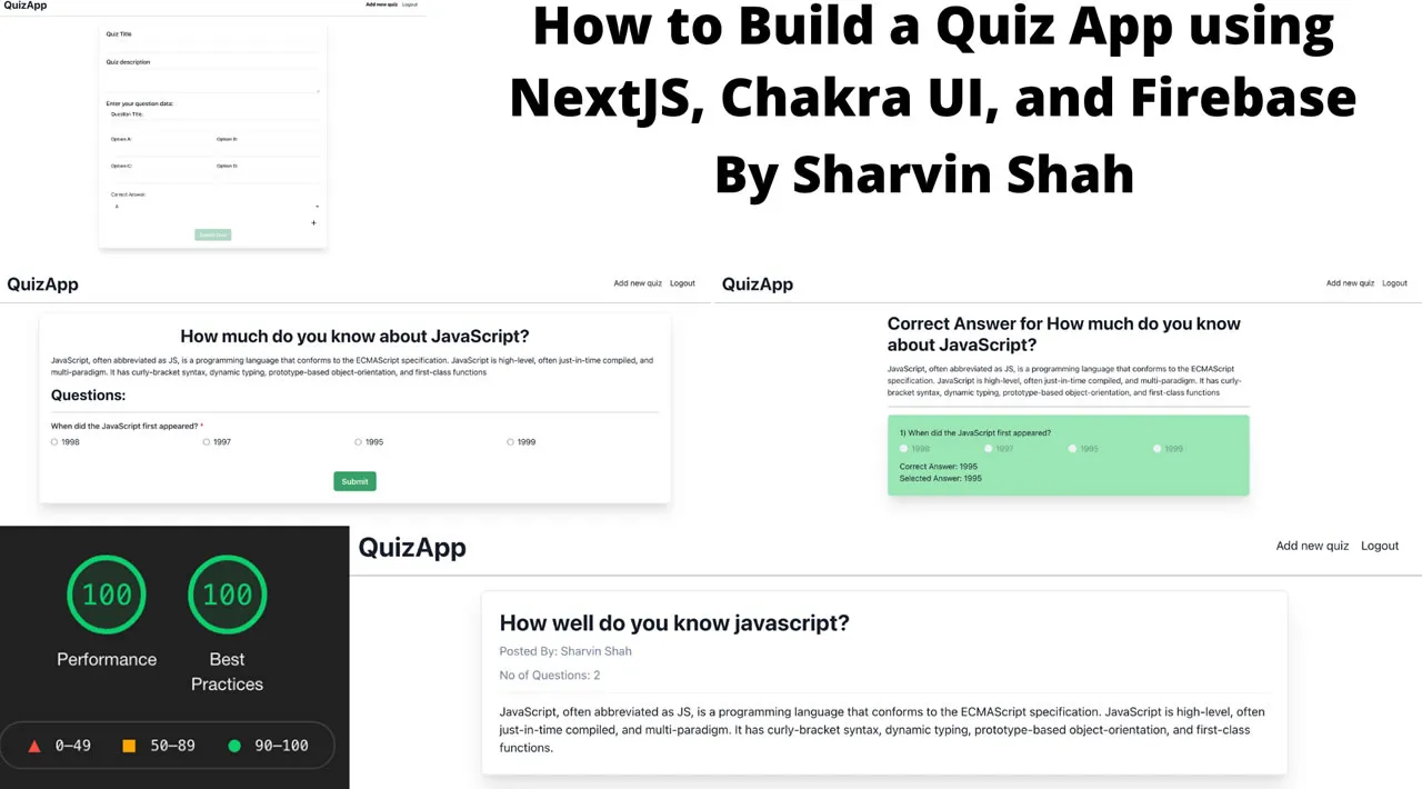 How to Build a Quiz App using NextJS, Chakra UI, and Firebase