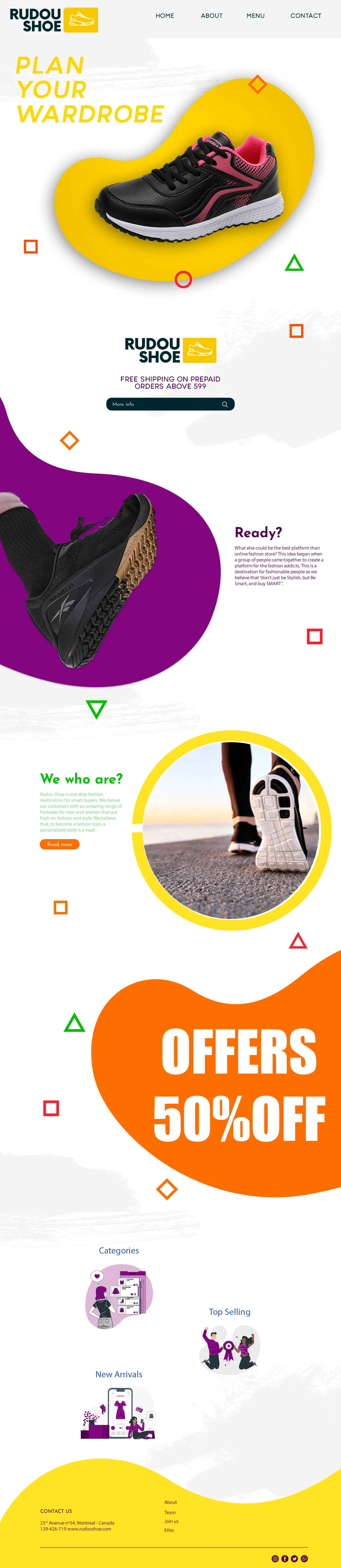 Rudou - Shoe Website Design
