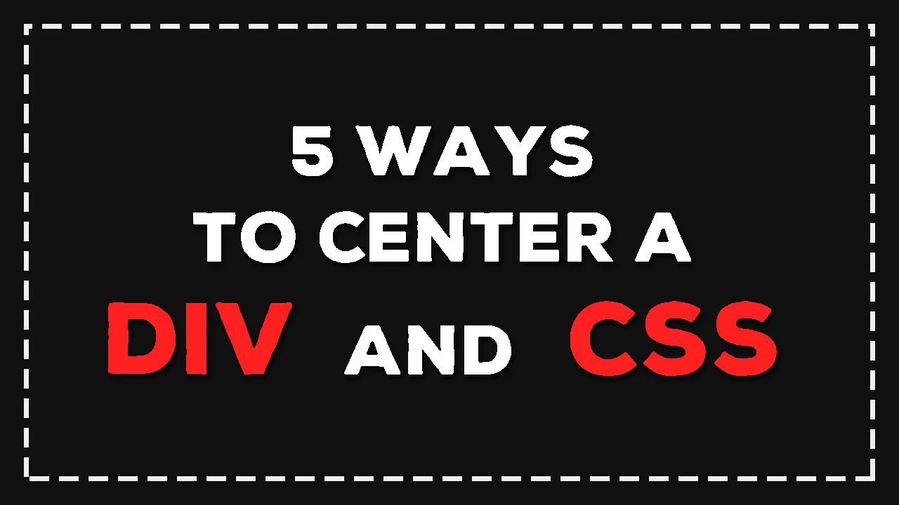 5 ways to center a div using CSS.