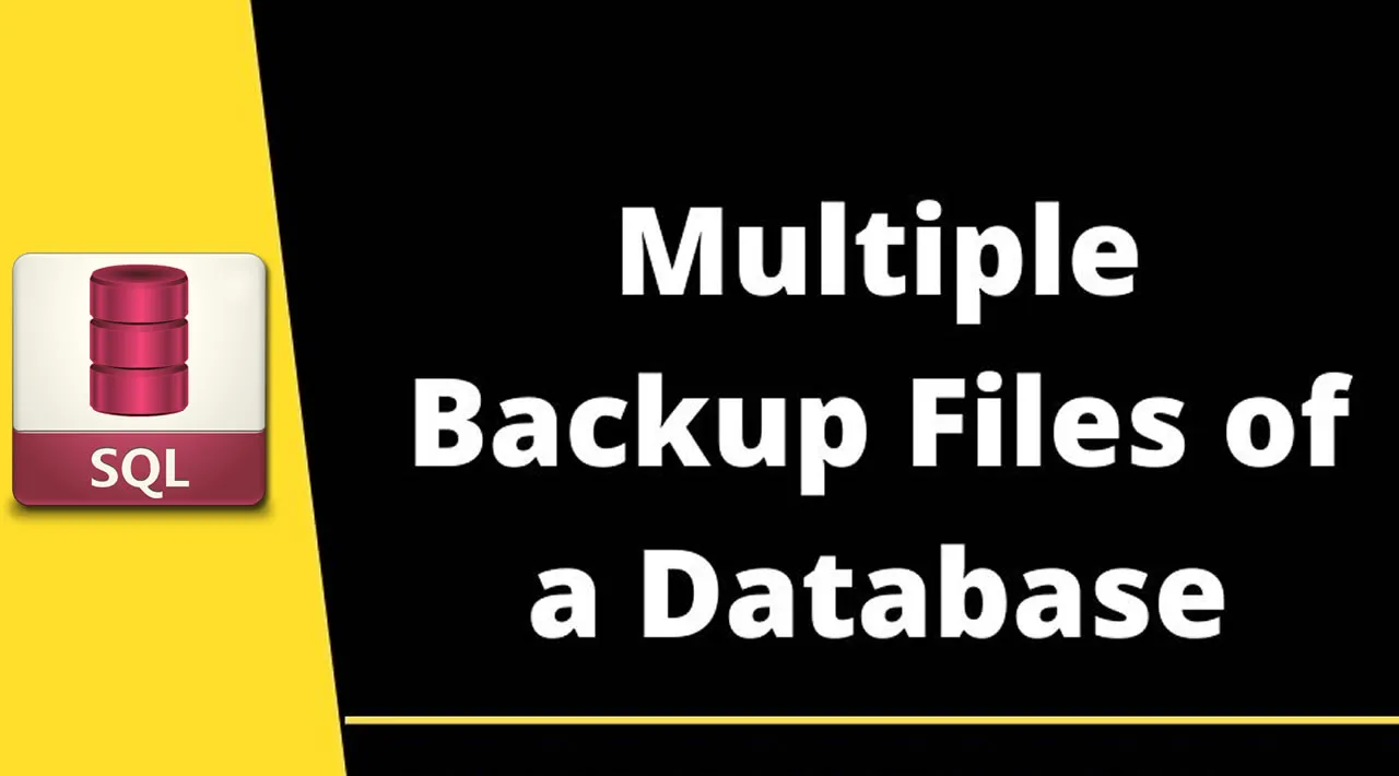 Multiple Backup Files of the SQL Server database with SSMS and T-SQL