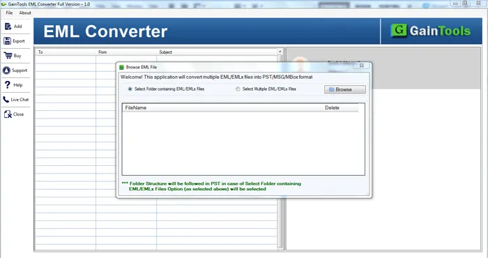 Convert EML File to PST of Windows Live Mail – EML Converter