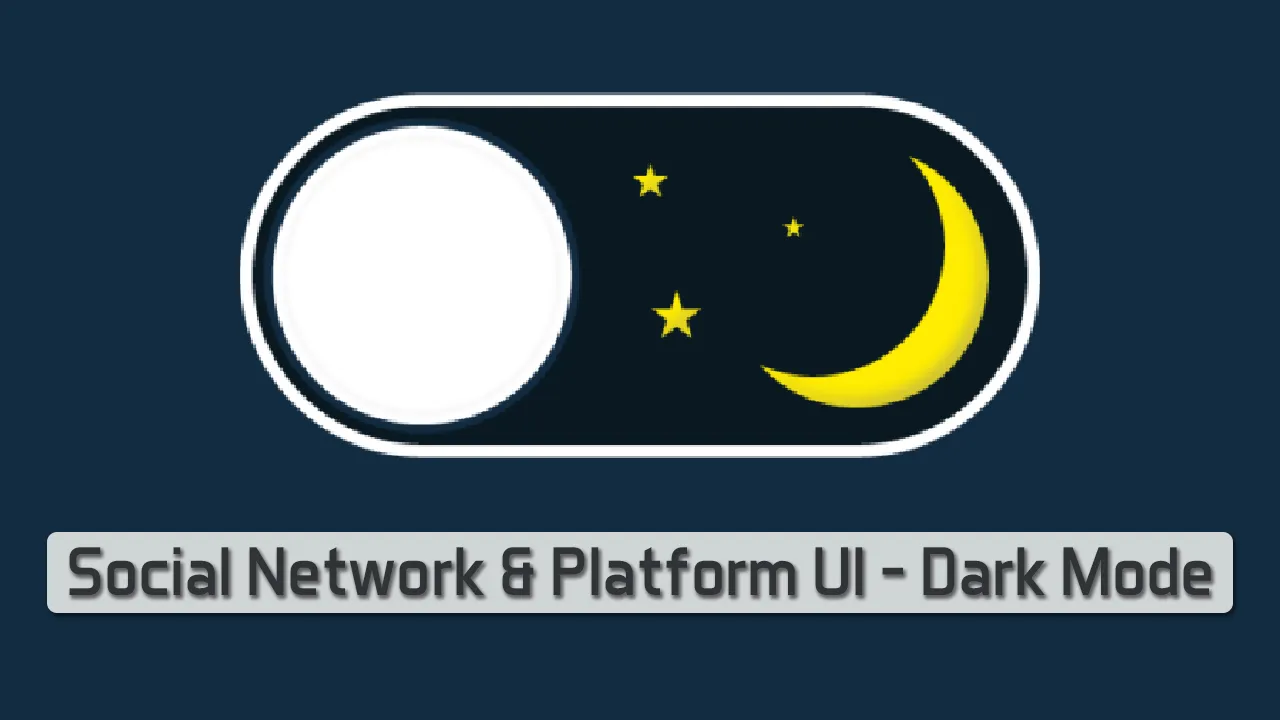Social Network & Platform UI – Dark Mode