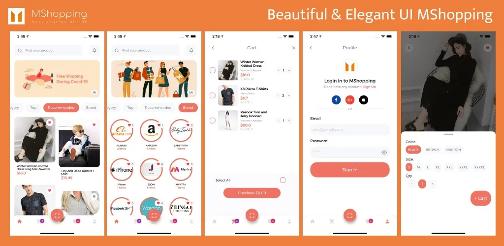 MShopping - Mall Shopping Flutter App with Admin Panel