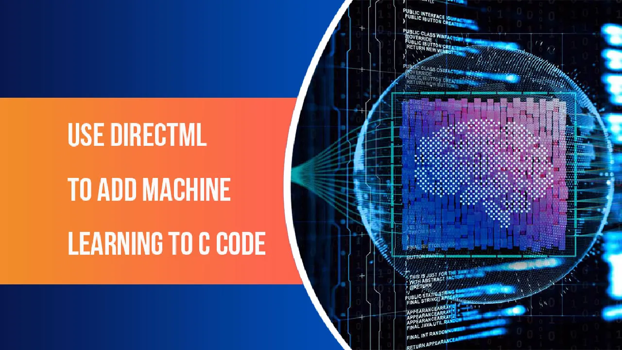 Use DirectML to add machine learning to C code