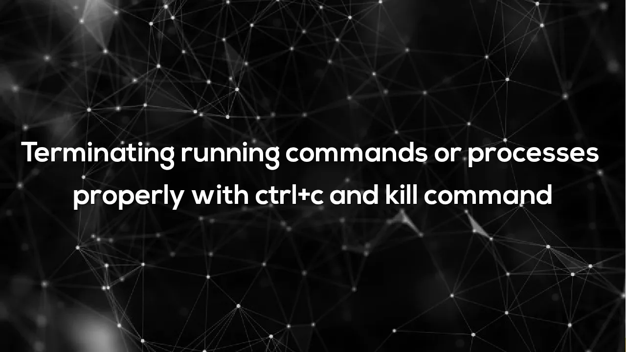 Terminating running commands or processes properly with ctrl+c and kill command