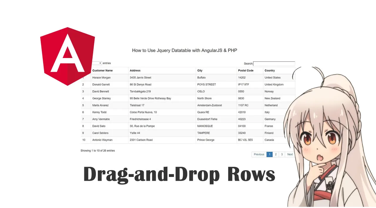 Beautiful Styling For Drag And Drop Rows In The Angular Datatable 7355