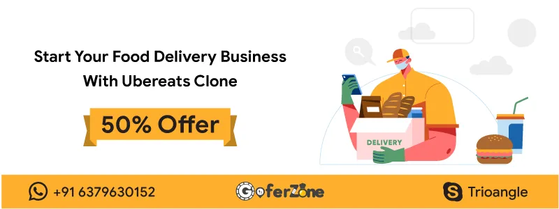 Start Your Food Delivery Business With Ubereats Clone at 50% Offer