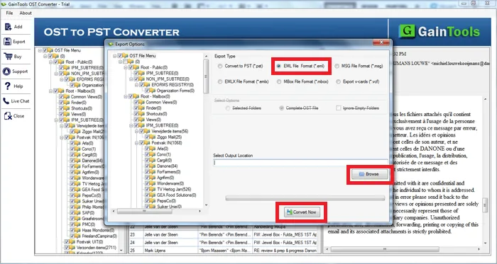 Free OST to EML Converter for Migration OST File to Windows Live Mail