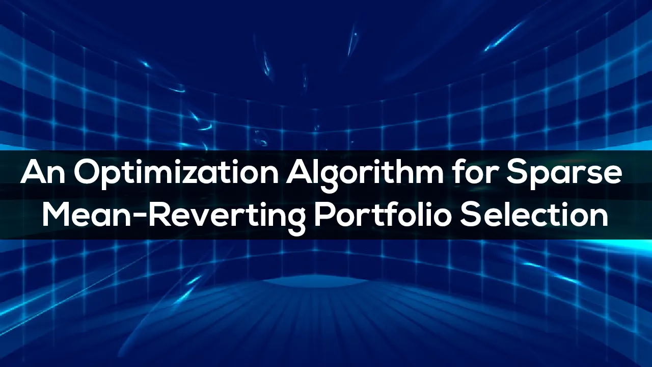 An Optimization Algorithm for Sparse Mean-Reverting Portfolio Selection