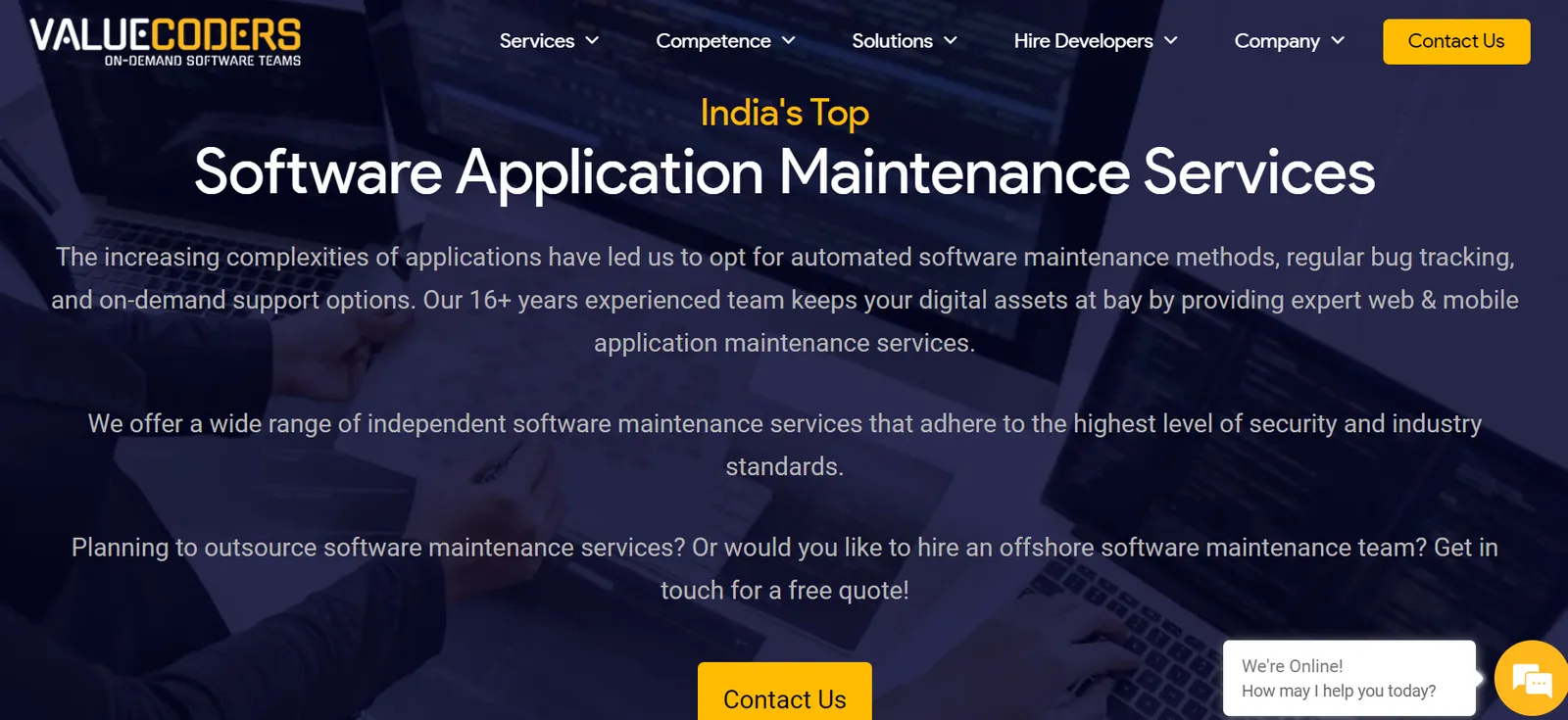 Software Maintenance & Support Services | Application Maintenance Services Company