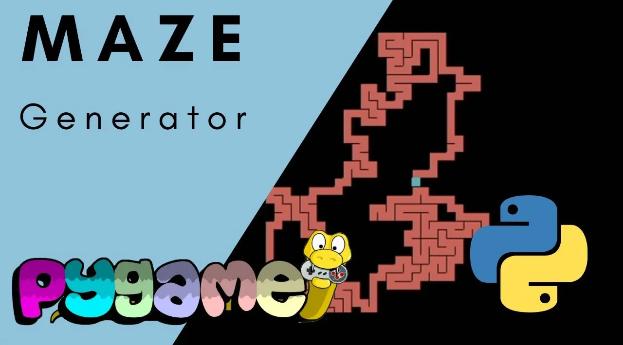 Generates a Maze That Then Solves Itself using Python and Pygame