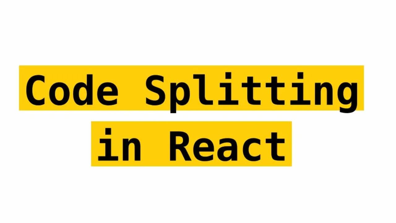 React Application Architecture: Code splitting [Part 2]