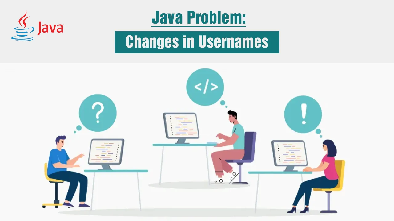 SKP's Algorithms and Data Structures #5: Java Problem: Changes in Usernames