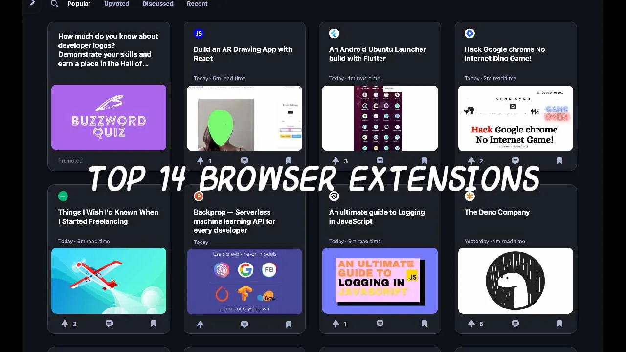 Top 14 Browser Extensions For Better Developer Productivity