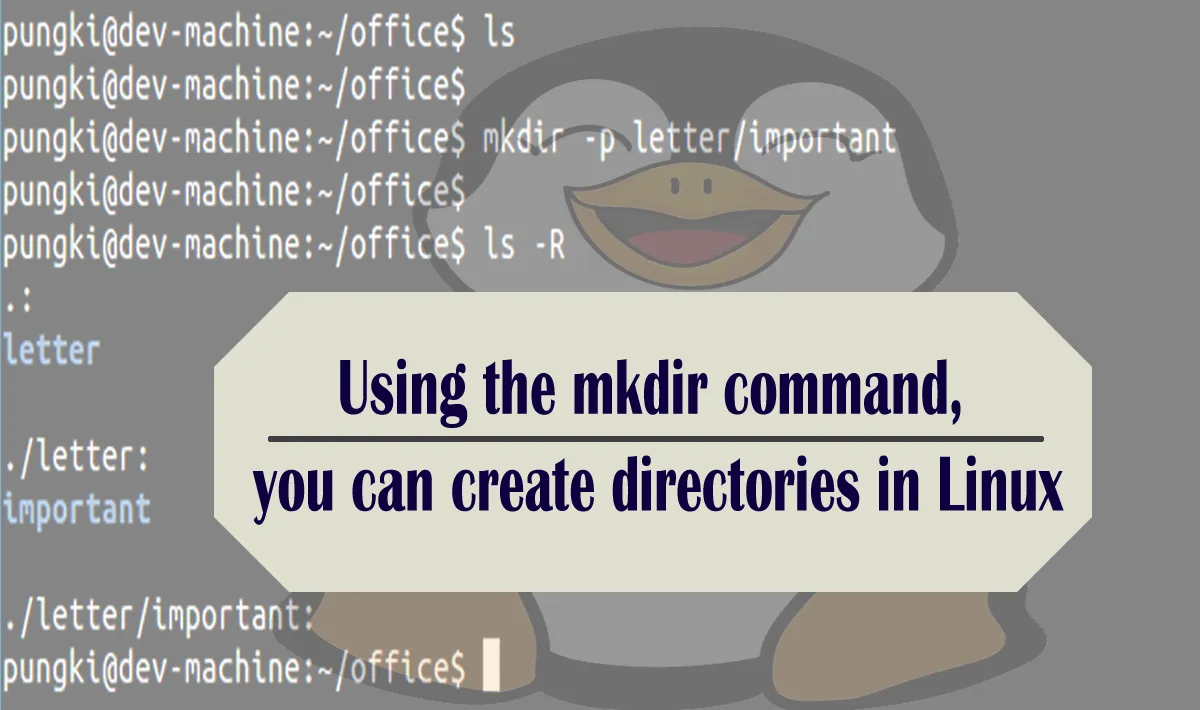 Using the mkdir command, you can create directories in Linux