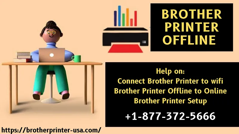 Brother Printer Offline to Online Windows, Setup | +1-877-372-5666