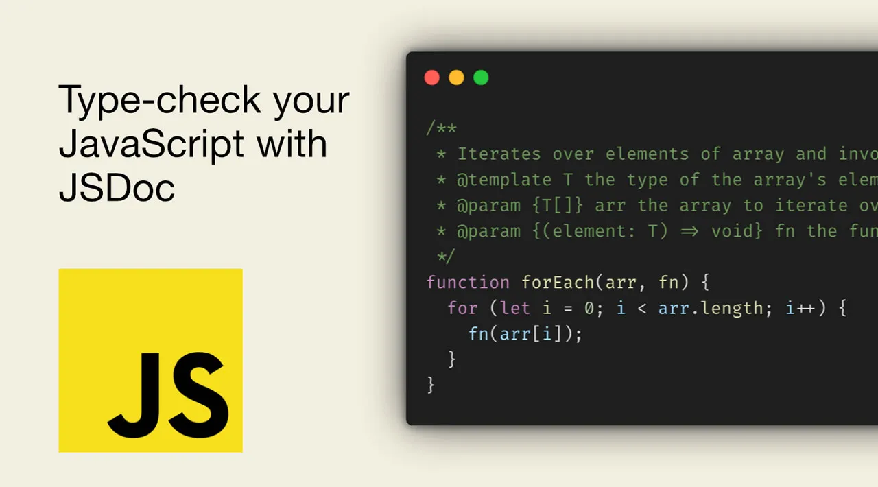 Type-check your JavaScript with JSDoc