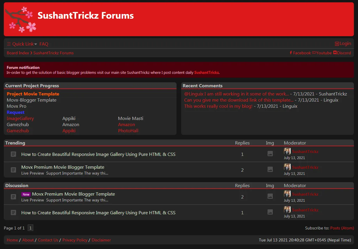 MegaTalk Forum Blogger Template