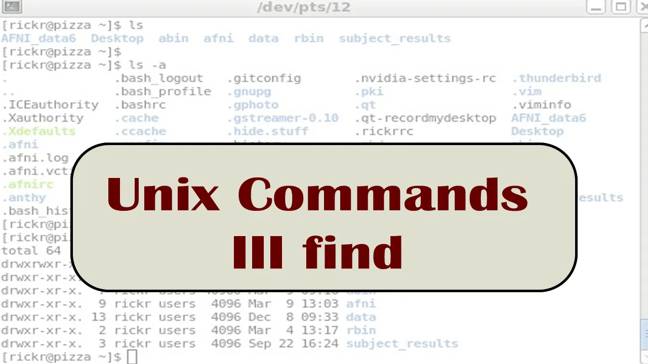 Unix Commands — III find