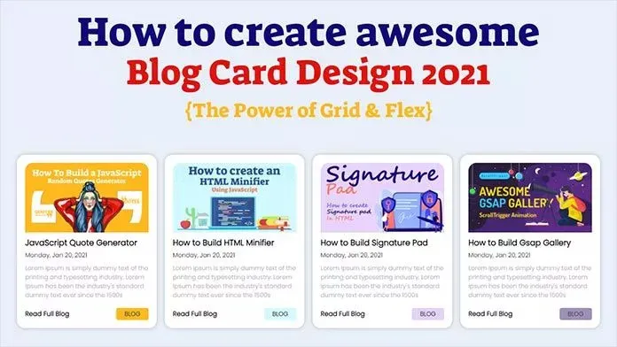 Awesome Blog Card Design 2021 - Free Cards Design