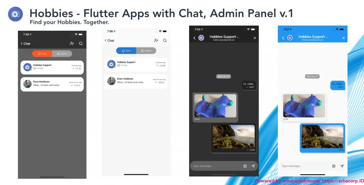 Hobbies - Social Flutter Apps With Chat - Web Admin Panel . v.1.00