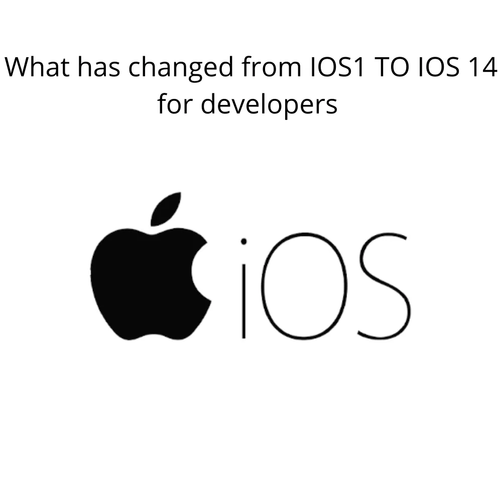 How the IOS app development have changed from IOS1 to IOS14