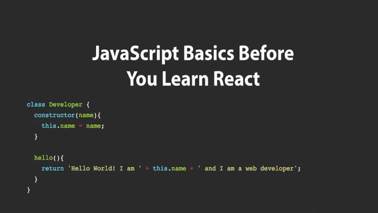 JavaScript Basics Before You Learn React