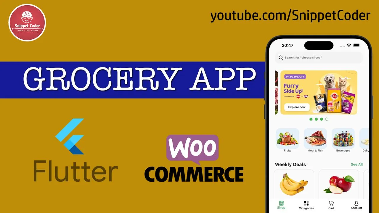 Grocery App - Flutter & WooCommerce Series 2024