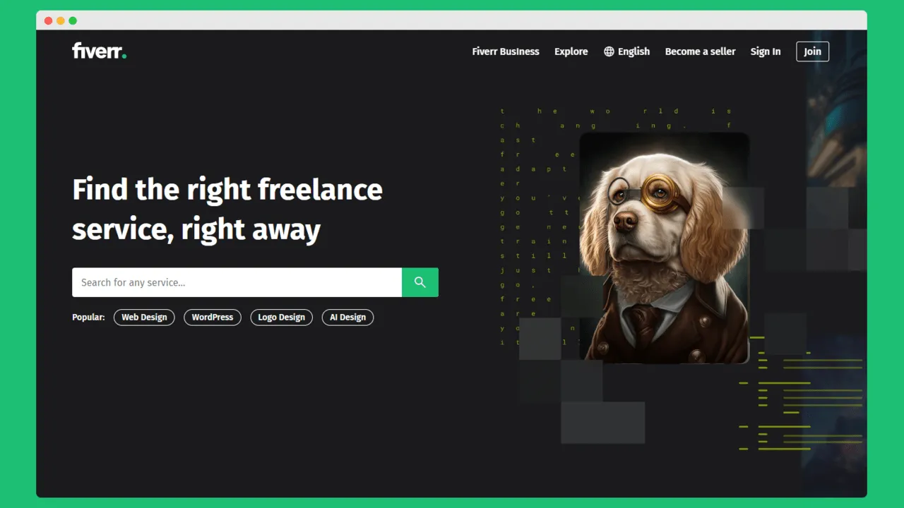 Create Responsive Fiverr Website in HTML and CSS