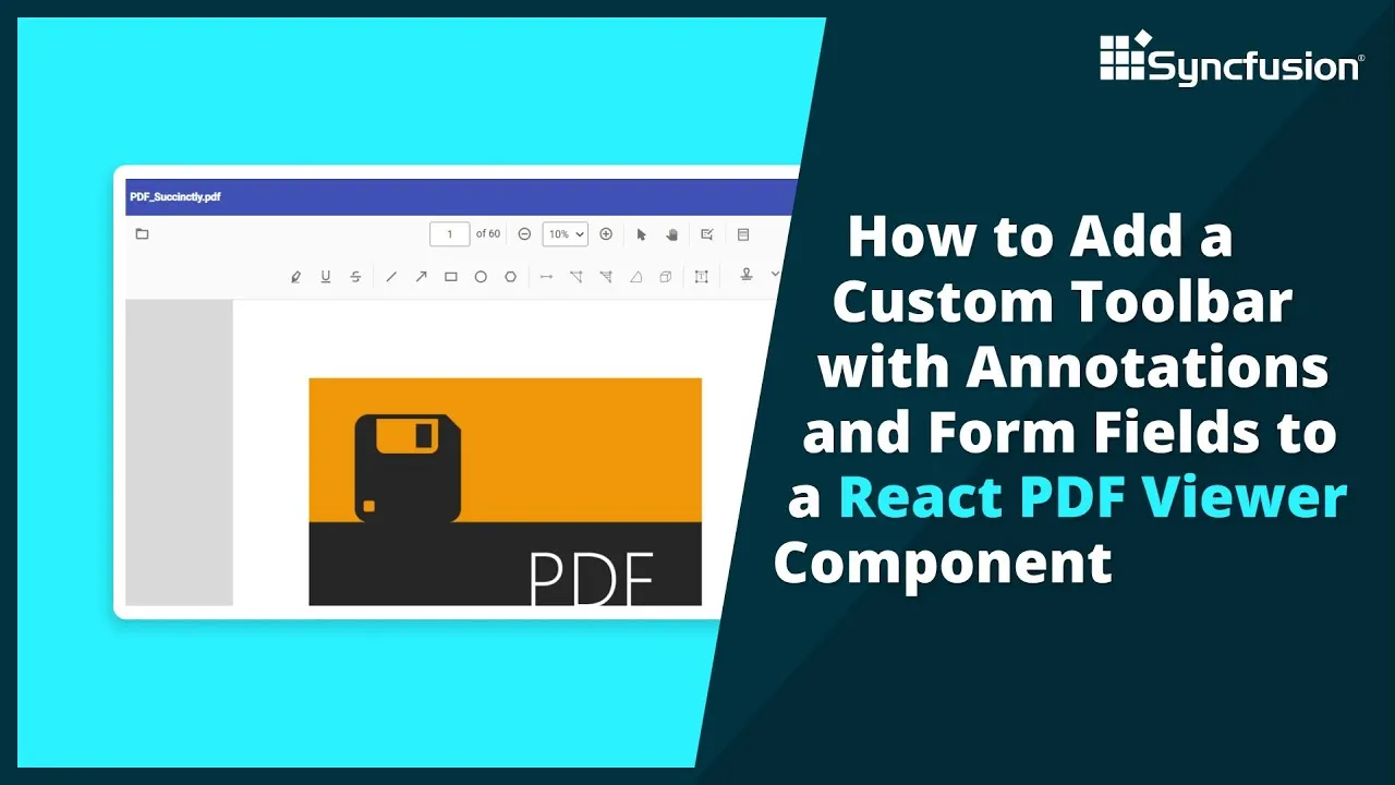 How to Add a Custom Toolbar with Annotations and Form Fields to the React PDF Viewer component