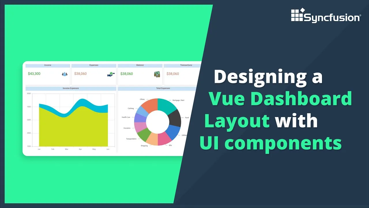 Designing a Vue Dashboard Layout with UI components