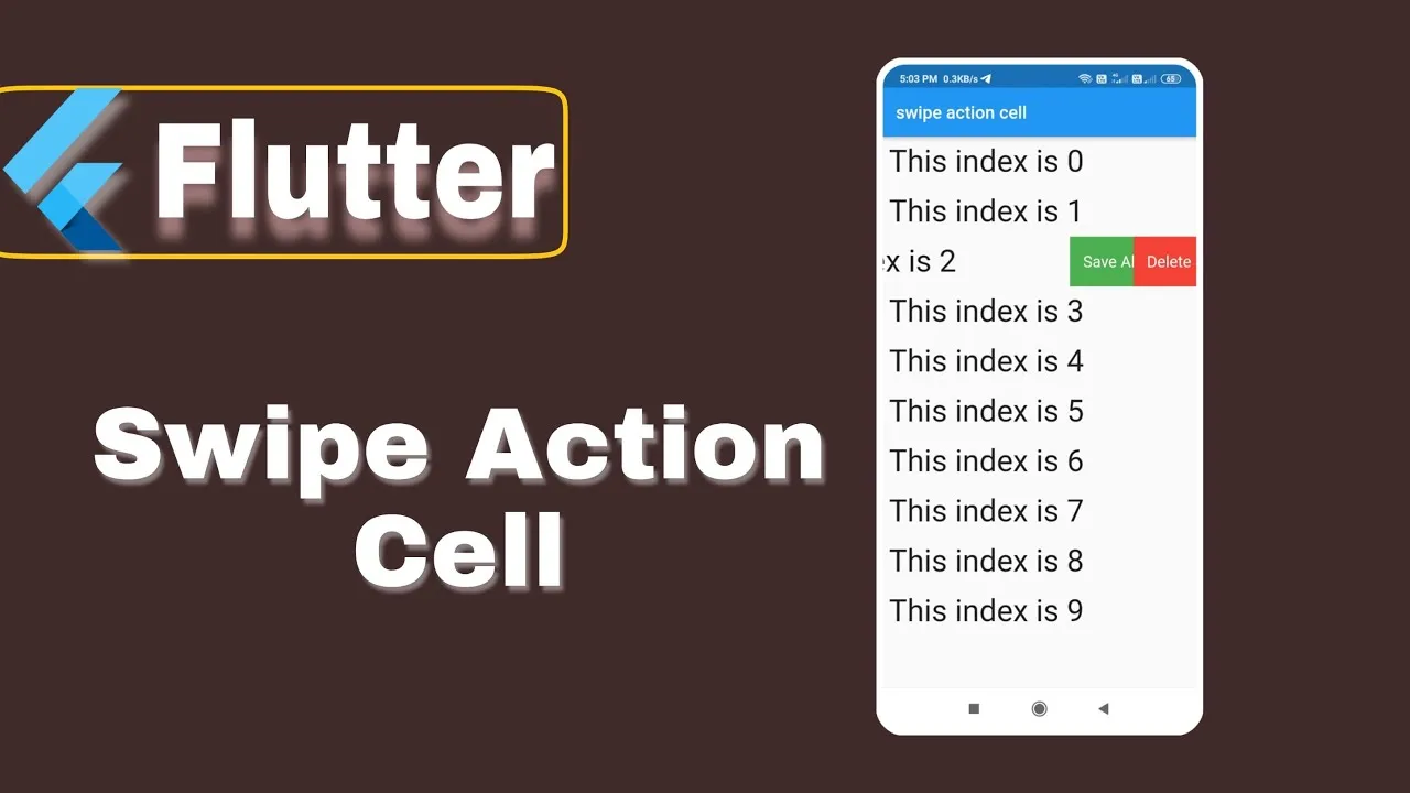 An Awesome UI Package incluing IOS Style Cell Swipe Action Effect In Flutter