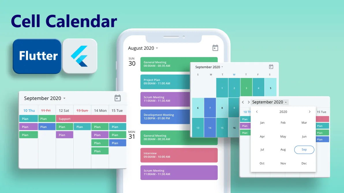  Enables to Develop Well Designed Calendar in A Moment In Flutter Apps