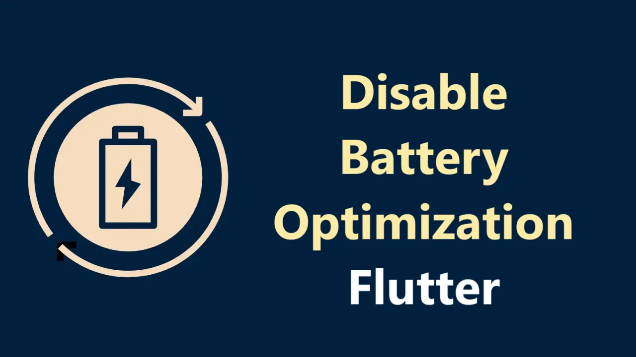 Flutter Plugin to Check and Disable Battery Optimizations