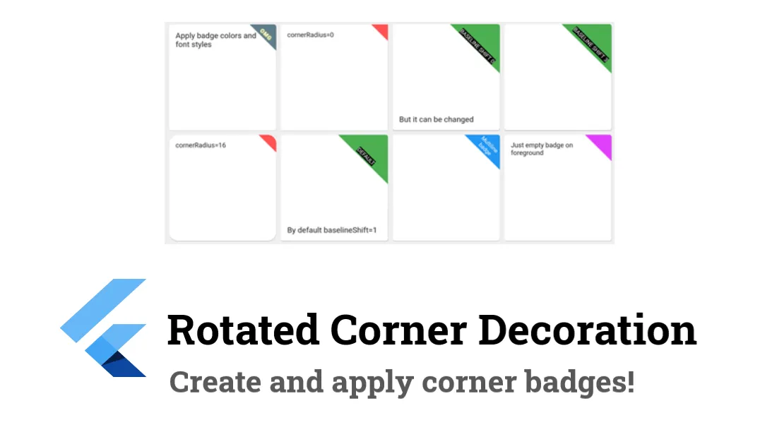 A Package Was Developed to Create and Apply Corner Badges in Flutter