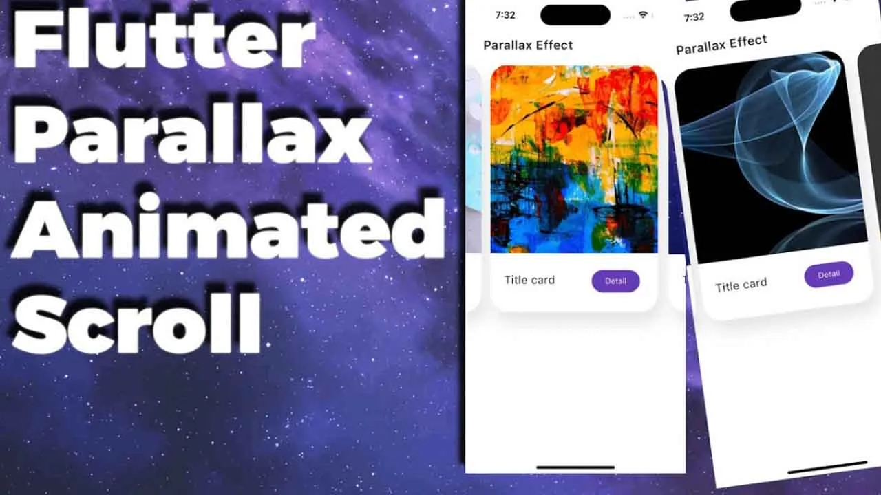 A Flutter Package For Scrolling Parallax Effect And Custom Card