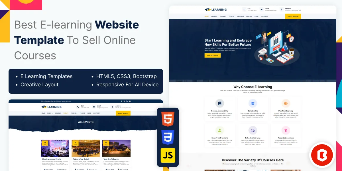 E-learning Online Course HTML Website Template