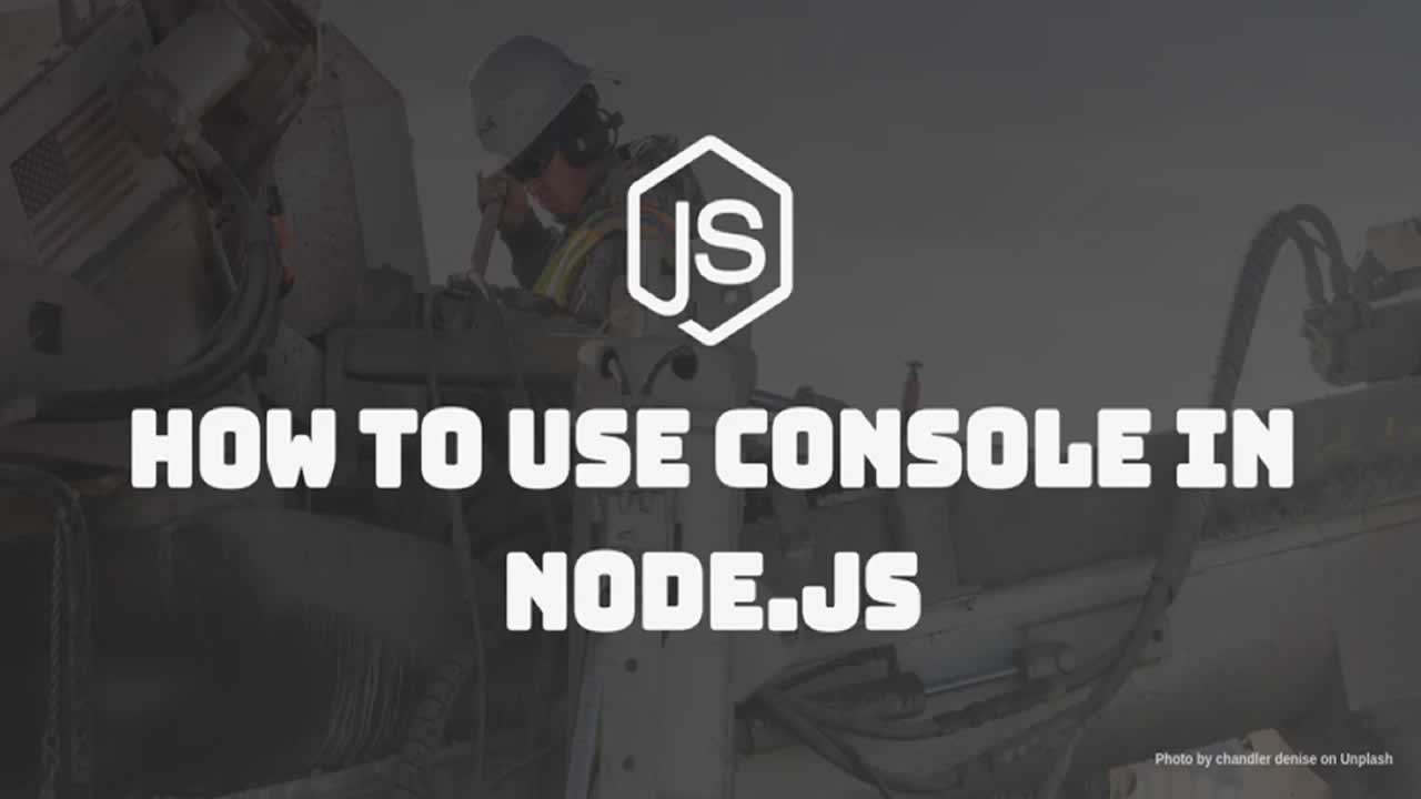 How to use console in node.js