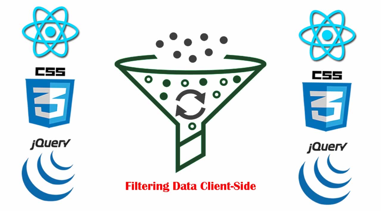 Should use CSS, jQuery or React to Filtering Data Client-Side