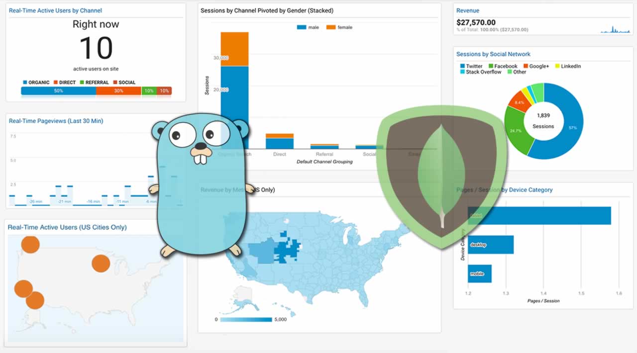 Build a live analytics dashboard using Go and MongoDB