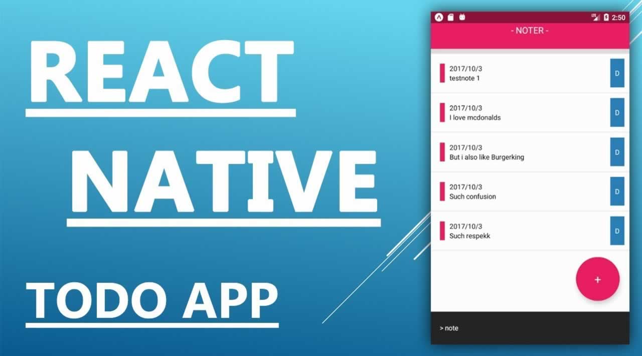 Create a todo app React Native for iOS, Android and web